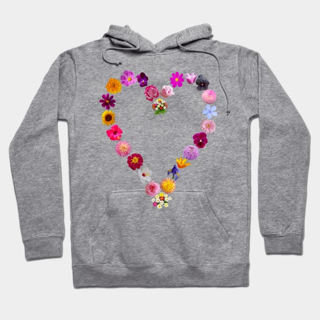 Floral Heart for Valentines Day Hoodie by ellenhenryart